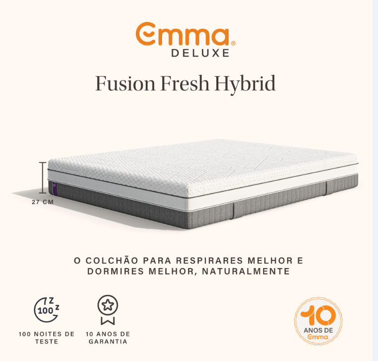 Colchão FUSION FRESH HYBRID Deluxe EMMA