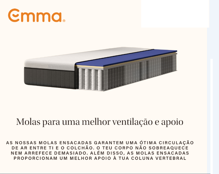 Colchão EMMA ORIGINAL  (hybrid) molas ensacadas