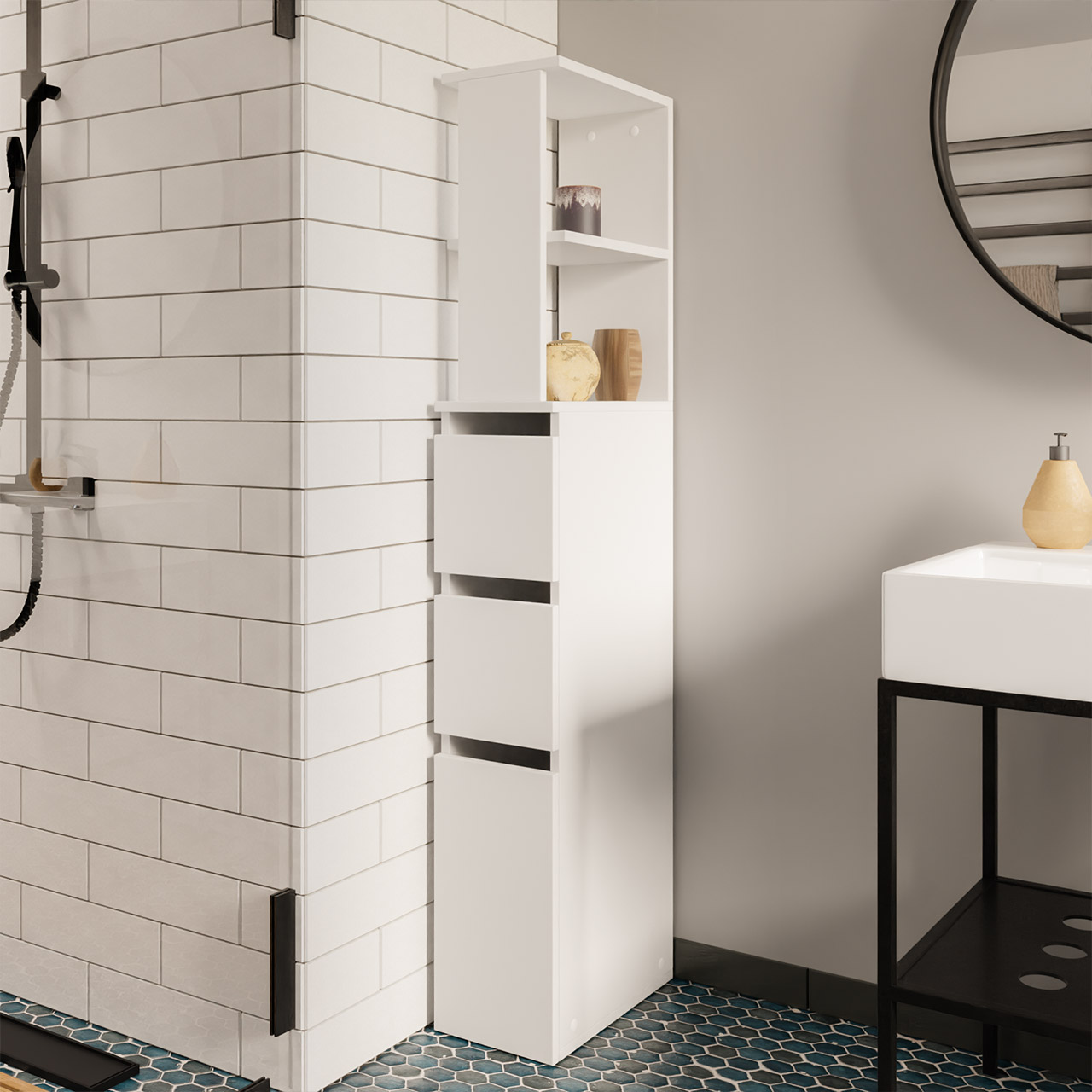 Móvel de Apoio WC Róża Branco