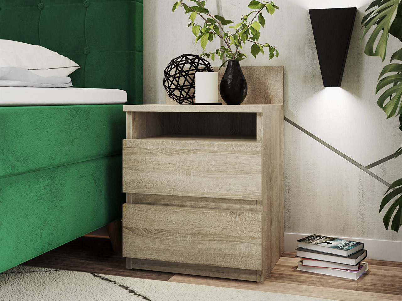 Mesa de Cabeceira Malwa M1 Sonoma