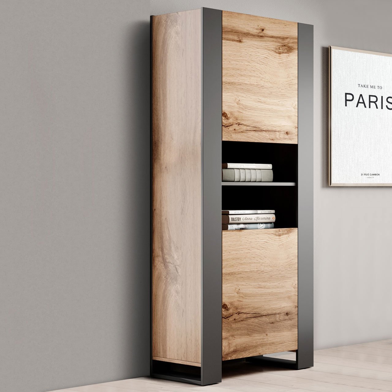 Elemento de Prateleiras Wood Wotan/Antracit