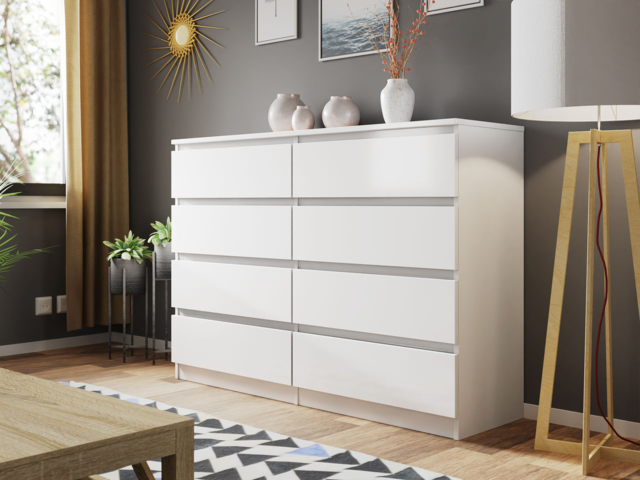 Cómoda Malwa M8 140 Branco 