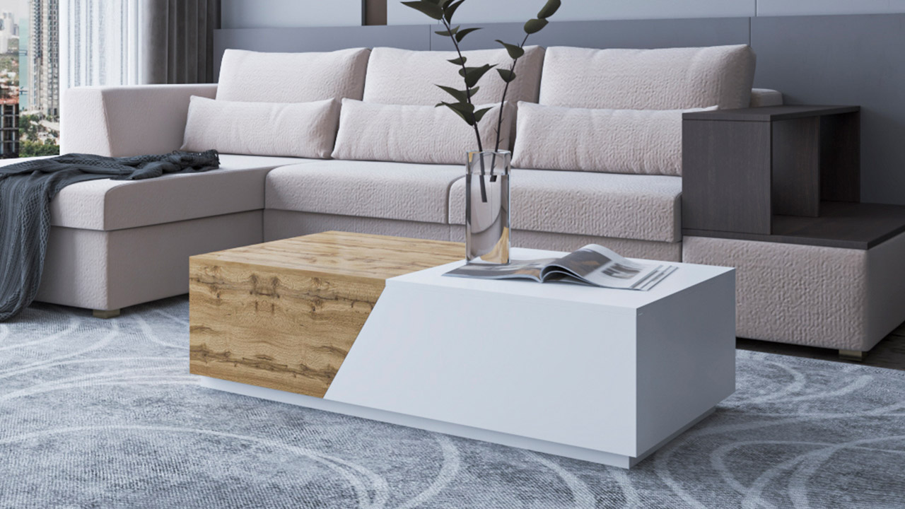 Mesa Centro Ceelias Branco/Wotan
