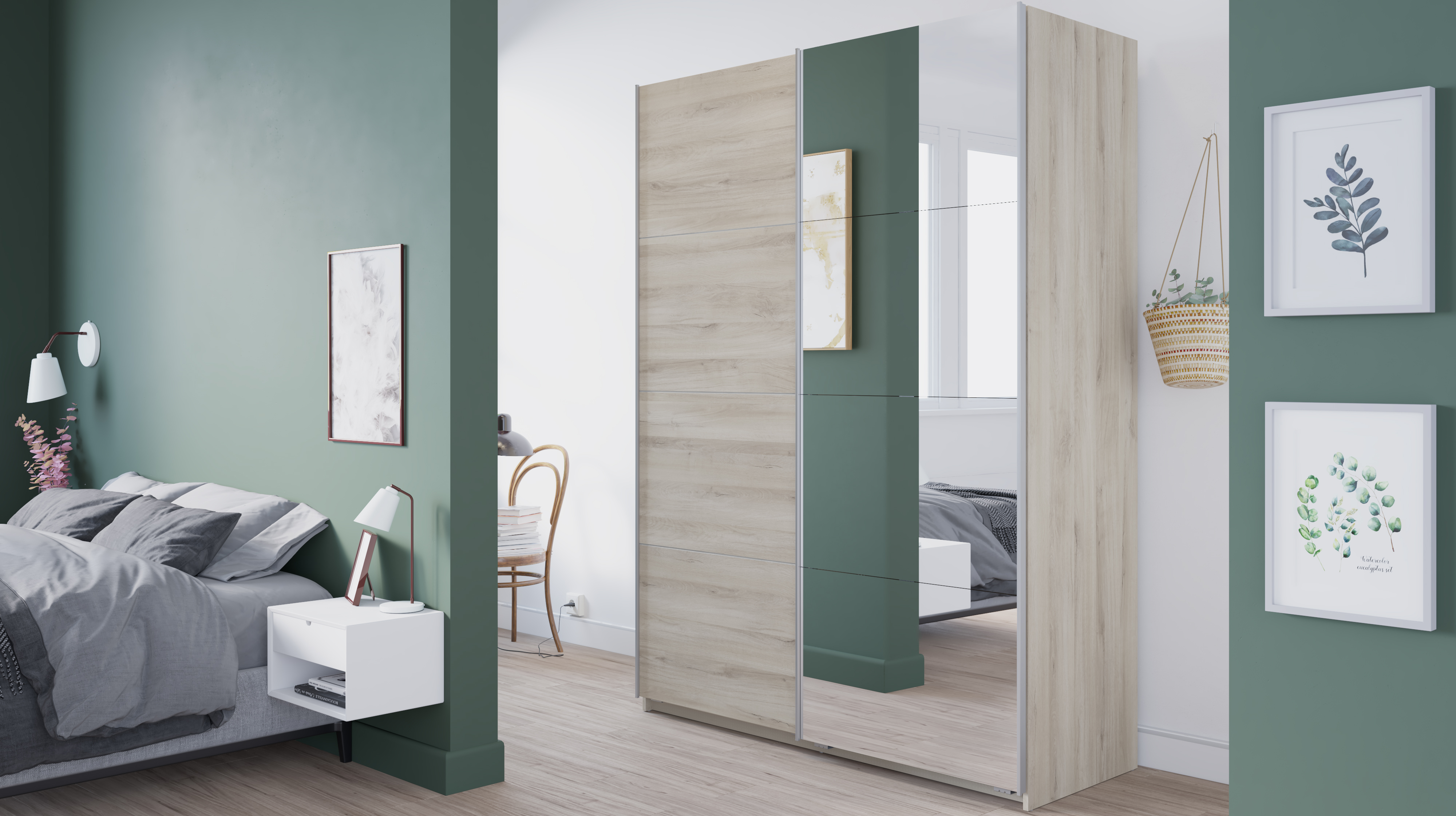 Roupeiro Fast4 Kronberg c/espelho 150