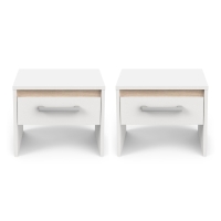 Conjunto 2 Mesa cabeceira Watson Branco
