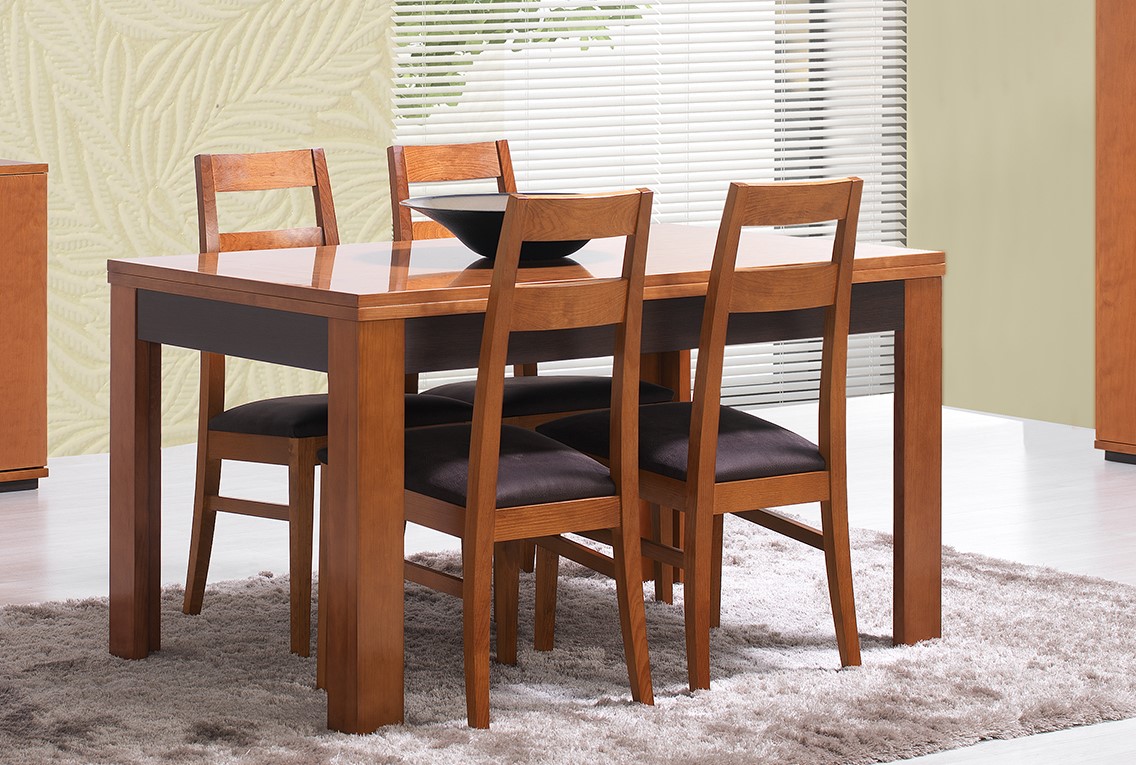 Mesa sala Extensivél Chiado Pinho Mel/Wengué