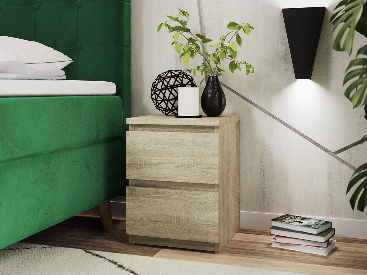 Mesa de Cabeceira Malwa M2 Sonoma